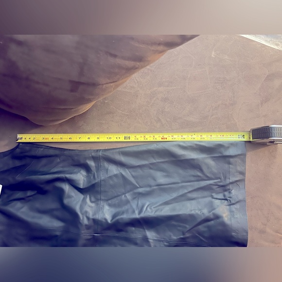 7For Mankind navy blue leather dress size large - Picture 4 of 8